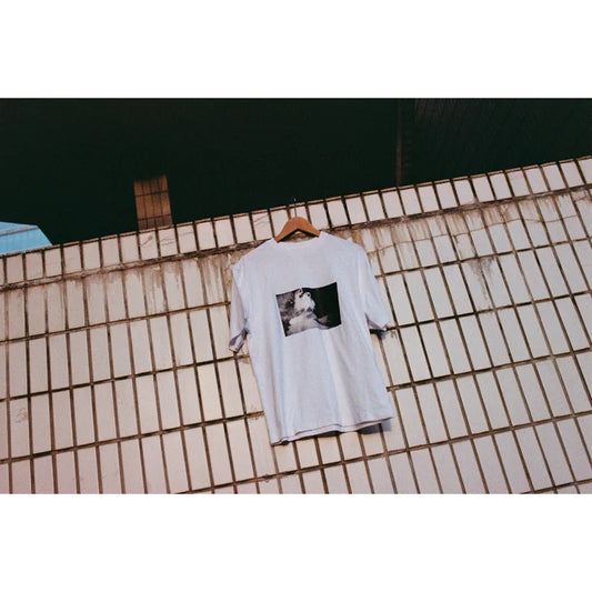 [LAYOVER]OVERSIZED T-SHIRT (GRAY TAN) (white)