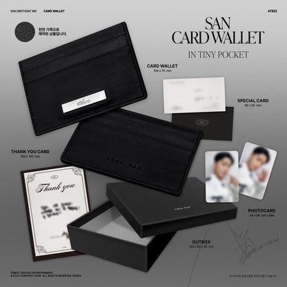 SAN (ATEEZ) : CARD WALLET : IN TINY POCKET (SAN BIRTHDAY MD)